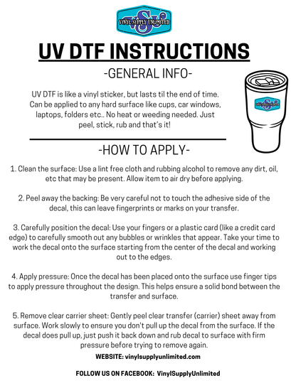 Build your own -UV-DTF Gangsheet